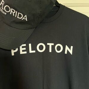 Peloton Black Short-Sleeve Tee with White Logo